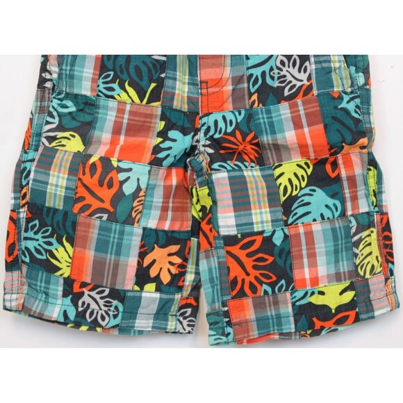 NEW 2014 Gymboree Safari Ranger Patchwork Boys Shorts Plaid Leaves sz 3T Pockets - Picture 3 of 6